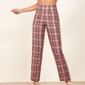 REFORMATION Plaid Pants